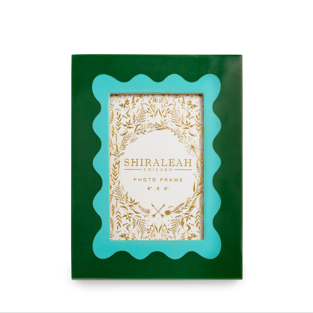 Shiraleah Viva Wave 4" x 6" Picture Frame Shiraleah Retail Frames GREEN Shiraleah Viva Wave 4" x 6" Picture Frame Bonjour Fete - Party Supplies