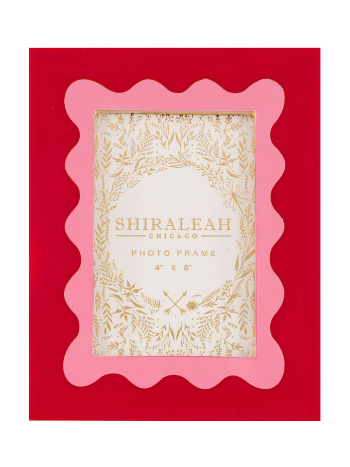 Shiraleah Viva Wave 4" x 6" Picture Frame Shiraleah Retail Frames RED Shiraleah Viva Wave 4" x 6" Picture Frame Bonjour Fete - Party Supplies