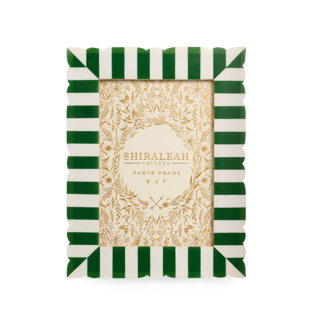 Shiraleah Viva 5" x 7" Cut Edge Picture Frame, Green Shiraleah Retail Frames Shiraleah Viva 5" x 7" Cut Edge Picture Frame, Green Bonjour Fete - Party Supplies