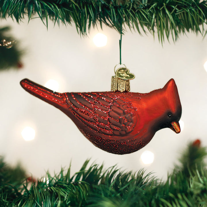 Northern Cardinal Ornament Old World Christmas 2 X 4.25 X 1.5 / 16110 Northern Cardinal Ornament Bonjour Fete - Party Supplies