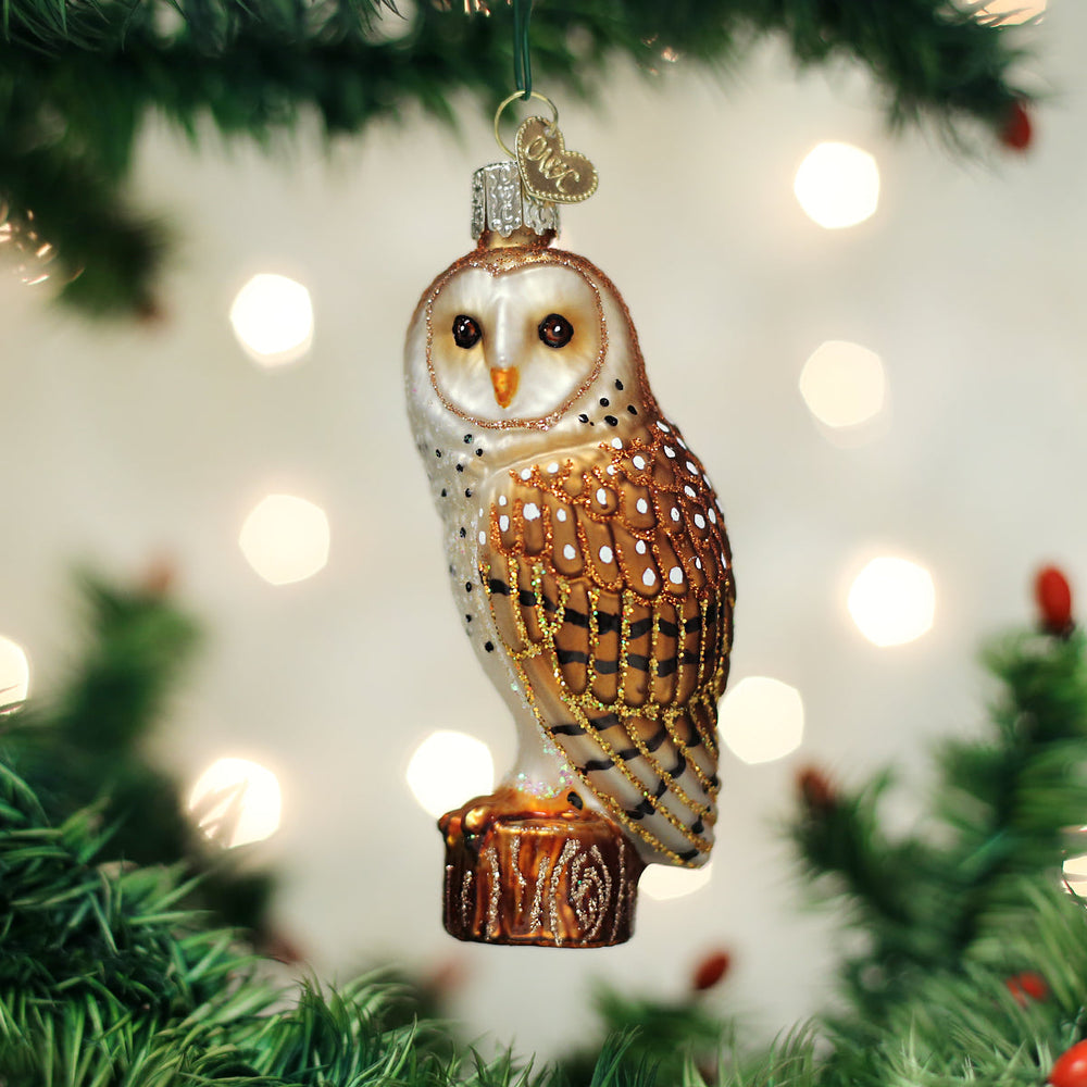 Barn Owl Ornament Old World Christmas 4 X 1.75 X 1.75 / 16118 Barn Owl Ornament Bonjour Fete - Party Supplies