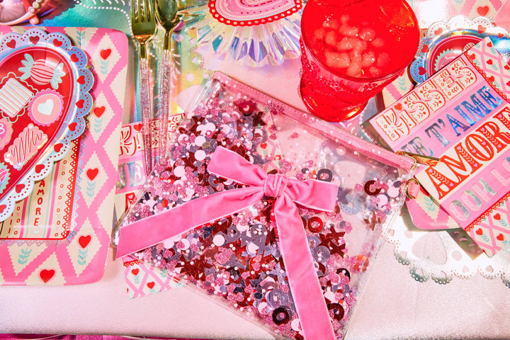 XOXO CONFETTI POUCH Packed Party Valentine's Day Accessories XOXO CONFETTI POUCH Bonjour Fete - Party Supplies