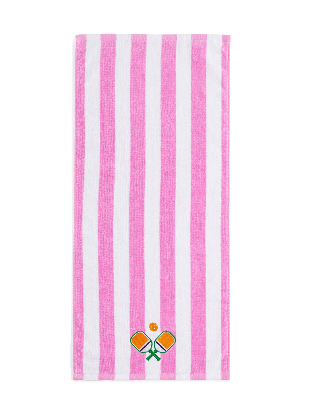 Shiraleah Paddles Stripe Pickleball Towel Shiraleah Retail Hand Towels PINK Shiraleah Paddles Stripe Pickleball Towel Bonjour Fete - Party Supplies