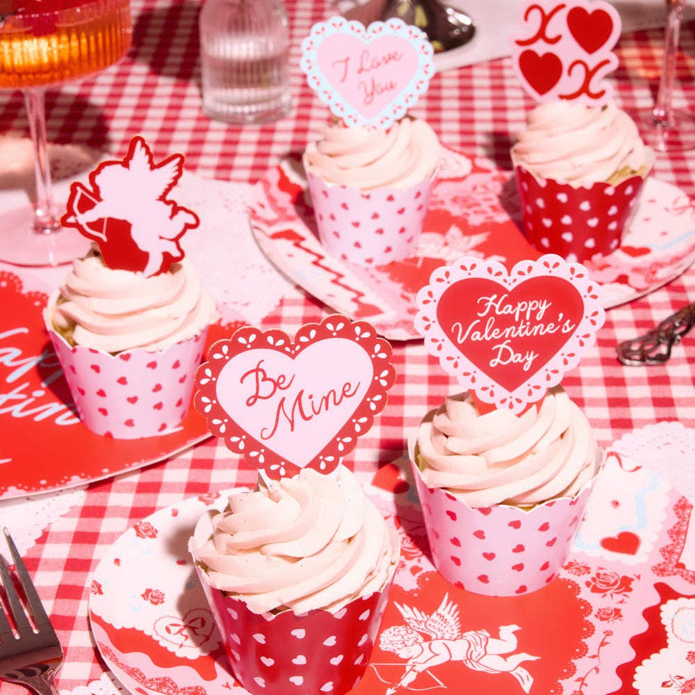 Heaven Sent Toppers - 24 wrappers + toppers xo, Fetti Heaven Sent Toppers - 24 wrappers + toppers Bonjour Fete - Party Supplies