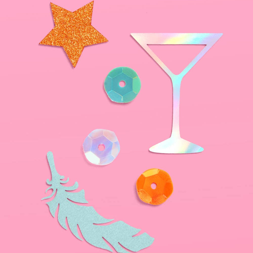 Showgirl Confetti | Martini Party Decorations Bachelorette xo, Fetti Showgirl Confetti | Martini Party Decorations Bachelorette Bonjour Fete - Party Supplies