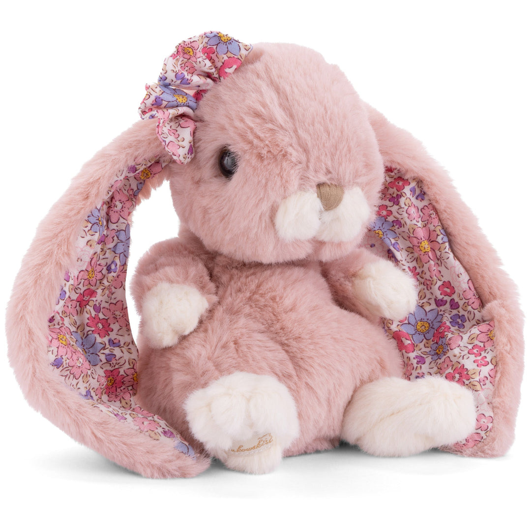 BLUSH PINK FLORAL PLUSH BUNNY Bukowski Bears Easter Bunnies & Stuffed Animals BLUSH PINK FLORAL PLUSH BUNNY Bonjour Fete - Party Supplies