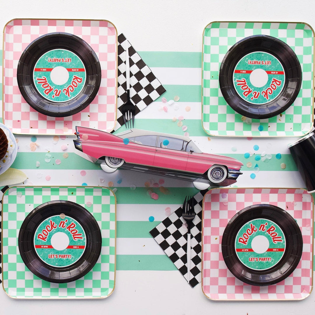HARRY POTTER X BONJOUR FÊTE HONEYDUKES LARGE CHECKER PLATES Bonjour Fete Plates HARRY POTTER X BONJOUR FÊTE HONEYDUKES LARGE CHECKER PLATES Bonjour Fete - Party Supplies