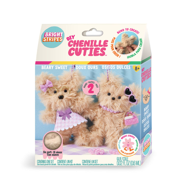 DIY Chenille Cuties- Beary Sweet Bright Stripes DIY Chenille Cuties- Beary Sweet Bonjour Fete - Party Supplies