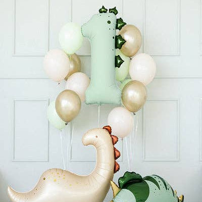 Dinosaur Number 1 Foil Balloon 36 in. PartyDeco USA THE BALLOON HUB Dinosaur Number 1 Foil Balloon 36 in. PartyDeco USA Bonjour Fete - Party Supplies