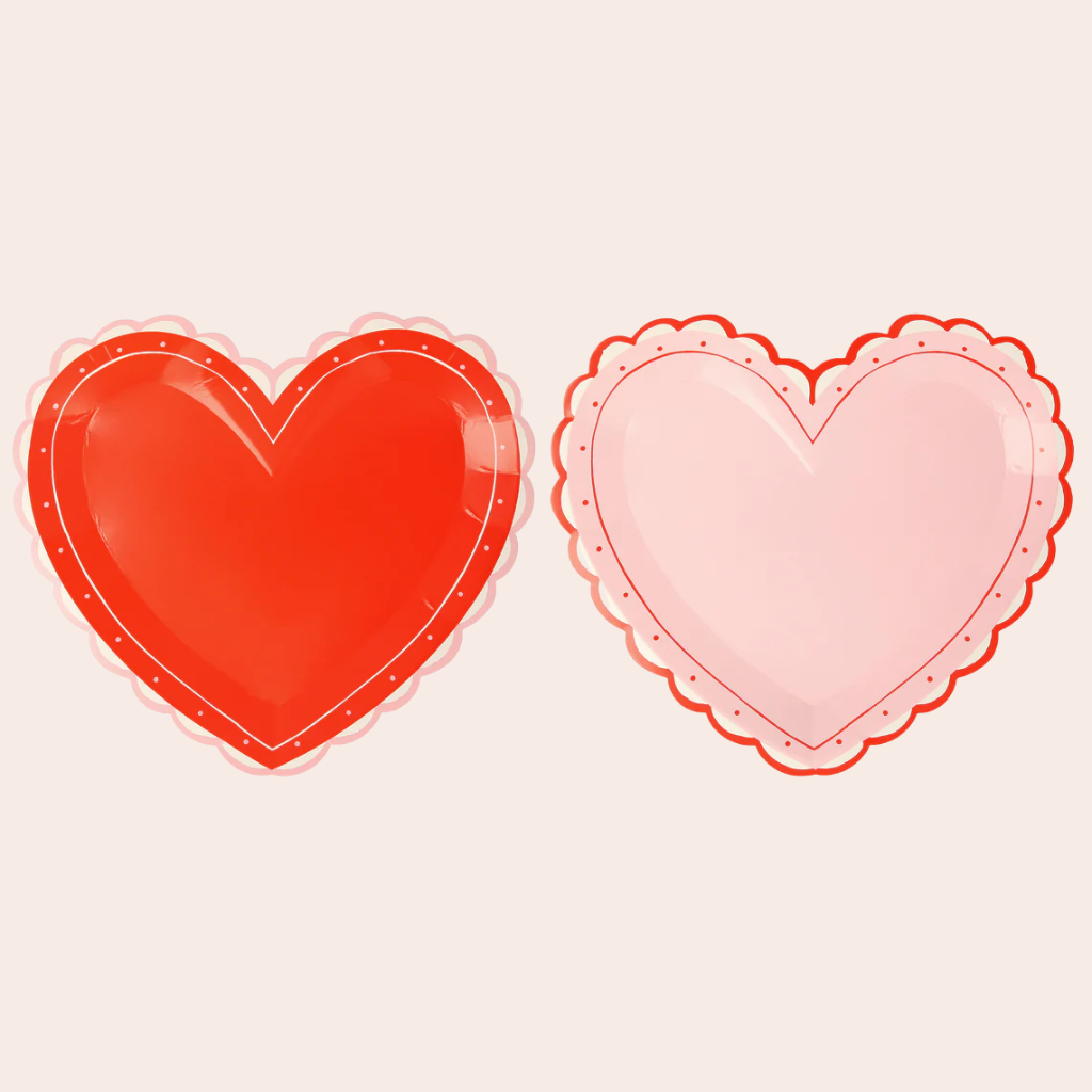 Valentine's Day party supplies Vday party supplies heart plate heart plates 