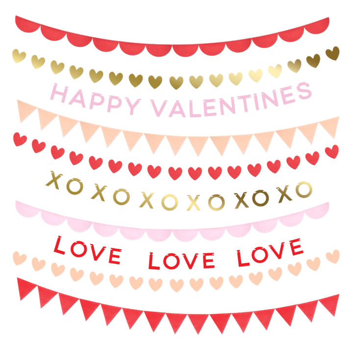Valentine's Garland Set Meri Meri Valentine's Garland Set Bonjour Fete - Party Supplies