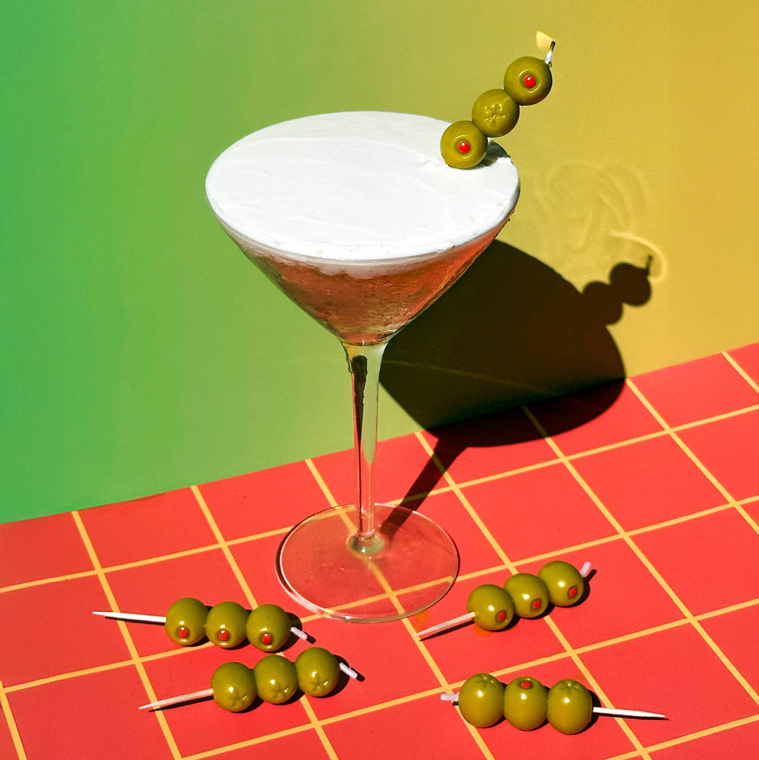 COCKTAIL PARTY Olive Candles - Set of 6 Fred & Friends COCKTAIL PARTY Olive Candles - Set of 6 Bonjour Fete - Party Supplies