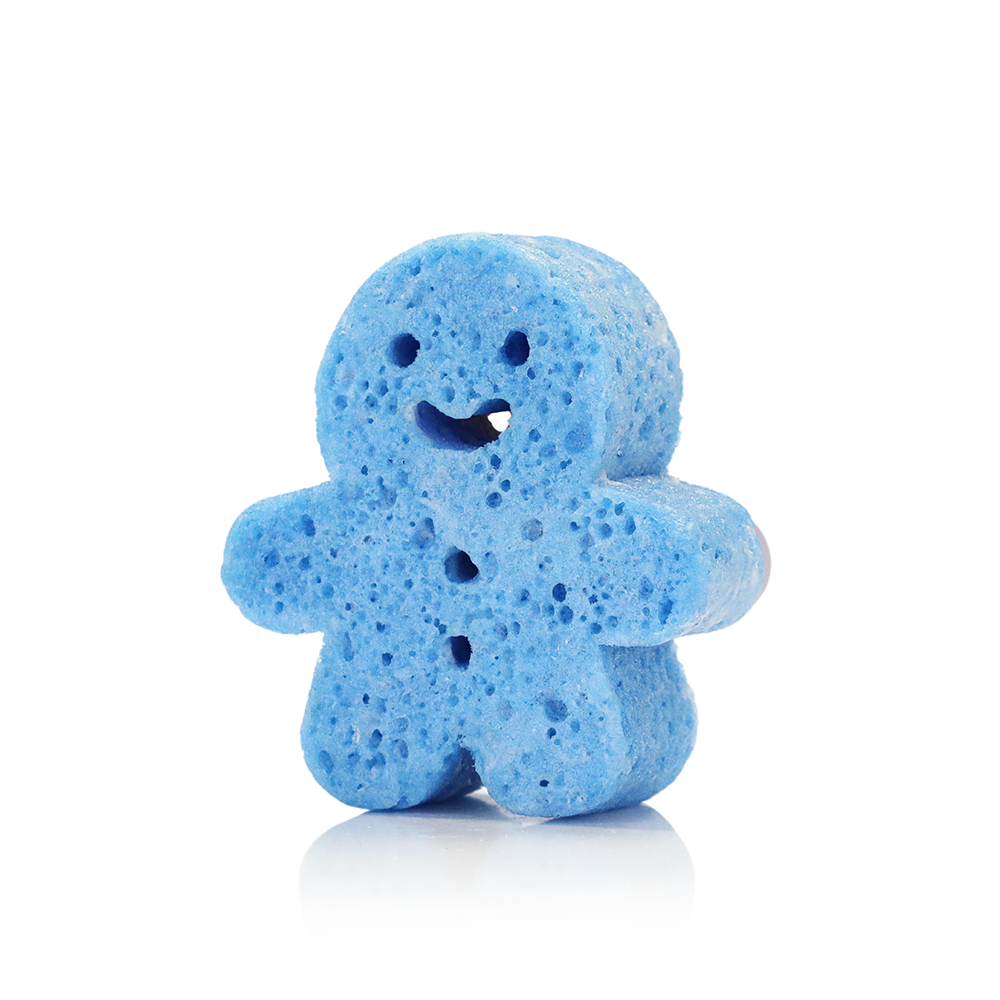 GINGERBREAD SHOWER BUFFER SPONGE Spongellé Holiday Bath GINGERBREAD SHOWER BUFFER SPONGE Bonjour Fete - Party Supplies