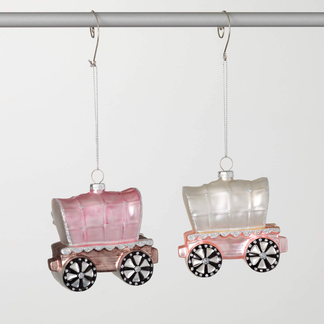 Pink Wagon Train Ornaments Sullivans Home Decor Pink Wagon Train Ornaments Bonjour Fete - Party Supplies