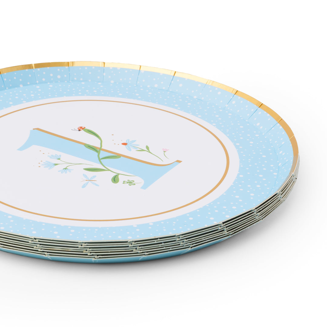 1ST BIRTHDAY SKY BLUE SMALL PLATES Bonjour Fete Plates 1ST BIRTHDAY SKY BLUE SMALL PLATES Bonjour Fete - Party Supplies