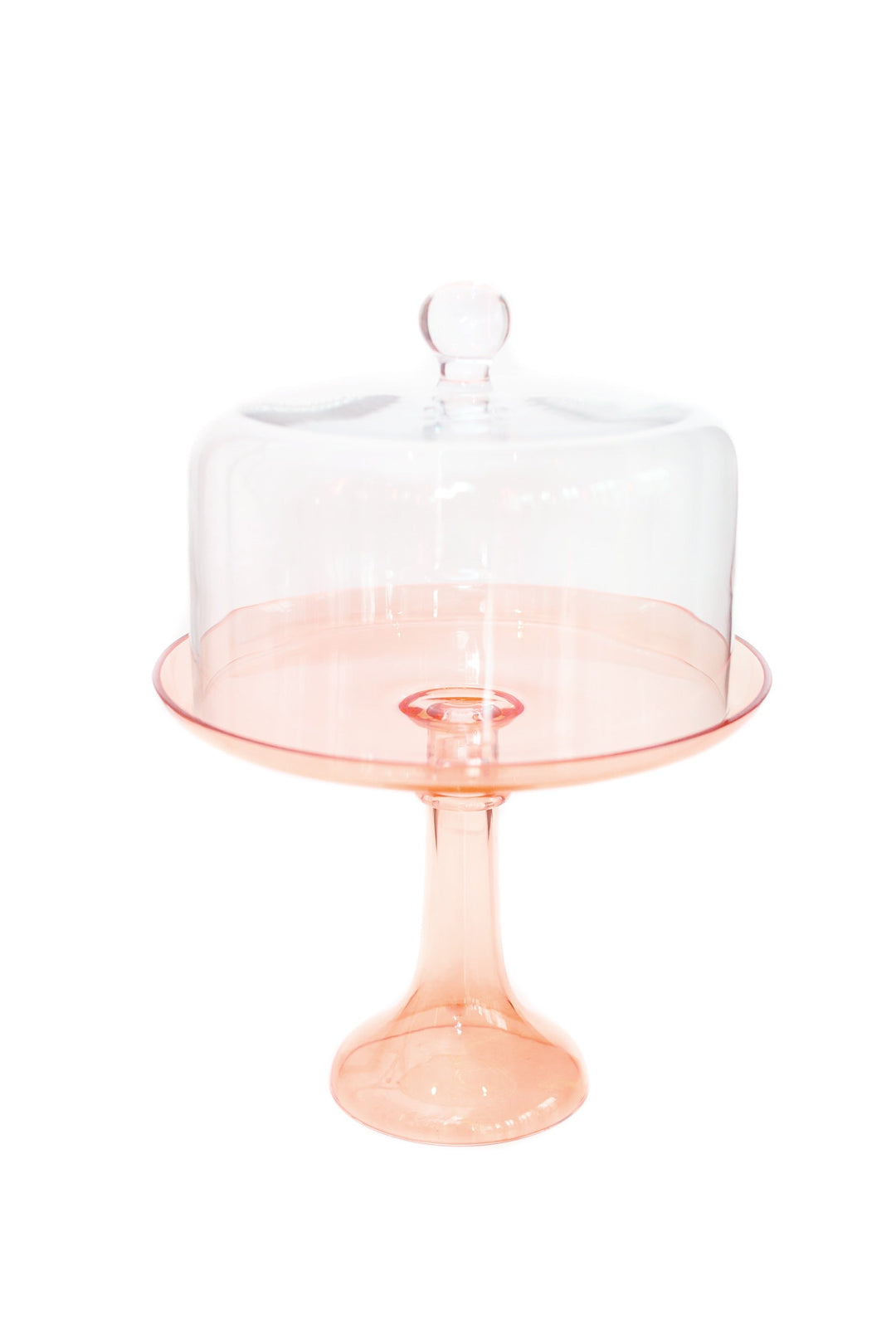 Estelle Cake Stand {Blush Pink} Estelle Colored Glass Cake Stand Blush Pink Estelle Cake Stand {Blush Pink} Bonjour Fete - Party Supplies