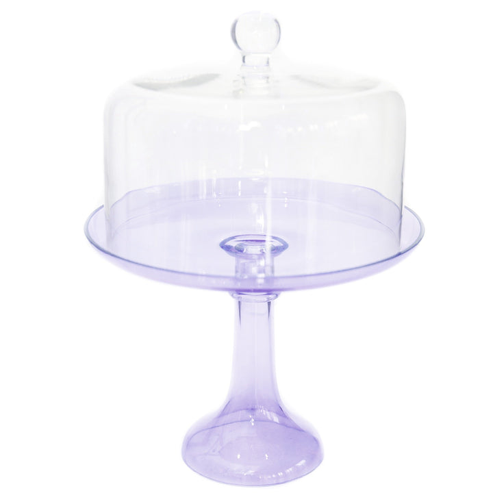 Estelle Cake Stand {Lavender} Estelle Colored Glass Cake Stand CAKE STAND Estelle Cake Stand {Lavender} Bonjour Fete - Party Supplies