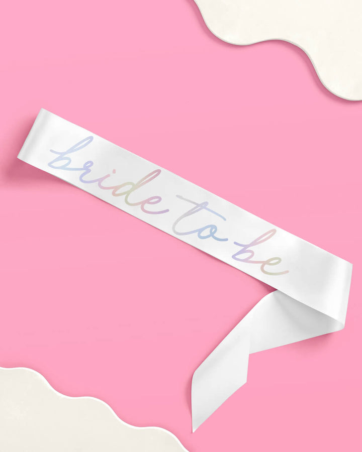 Bachelorette party accessories set with a sash, veil, and gloves from xo, Fetti