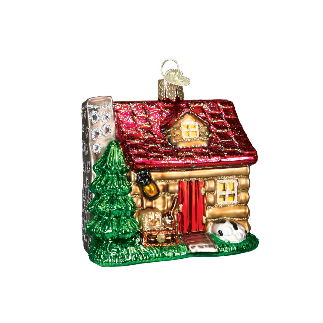 Lake Cabin Ornament Old World Christmas 3.25 X 3 X 2.5 / 20026 Lake Cabin Ornament Bonjour Fete - Party Supplies