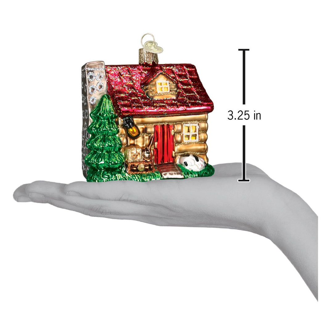Lake Cabin Ornament Old World Christmas 3.25 X 3 X 2.5 / 20026 Lake Cabin Ornament Bonjour Fete - Party Supplies