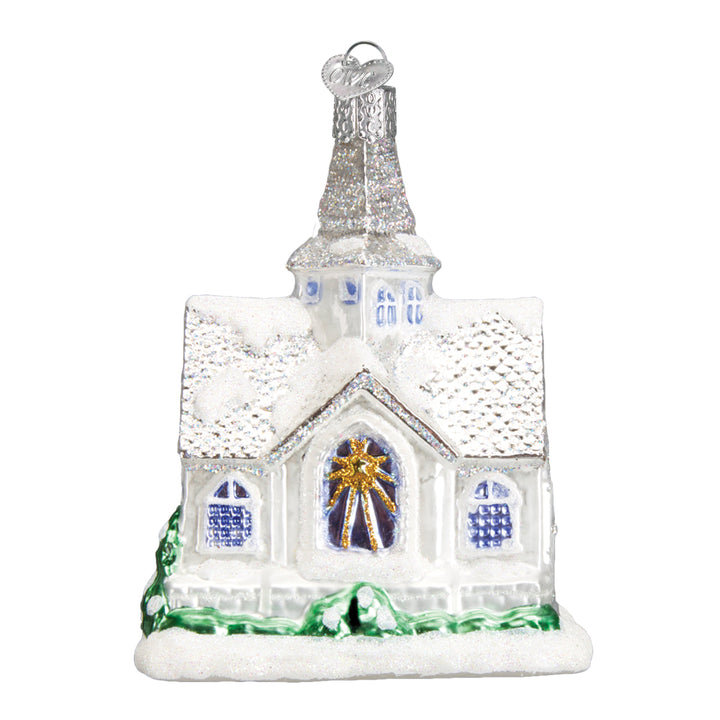 Sparkling Cathedral Ornament Old World Christmas 4.25 X 3.25 X 2.5 / 20076 Sparkling Cathedral Ornament Bonjour Fete - Party Supplies