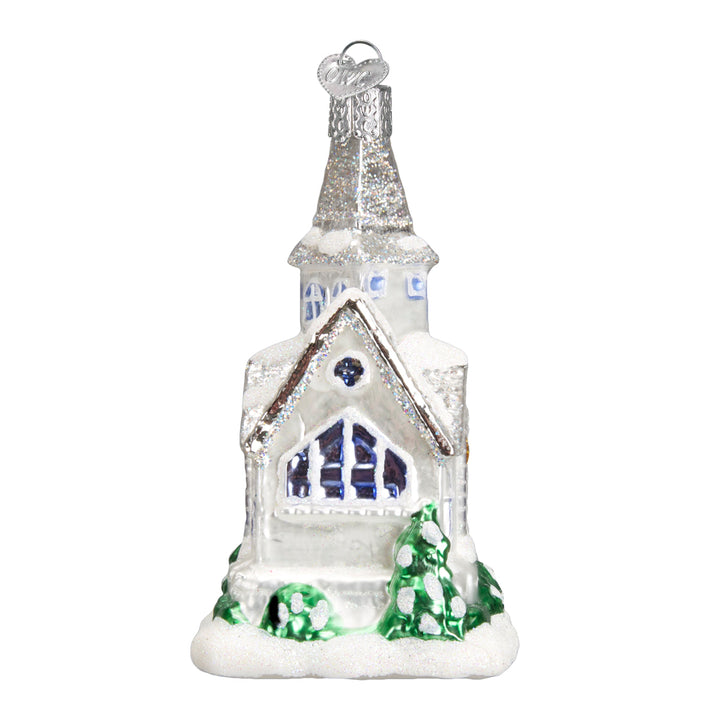 Sparkling Cathedral Ornament Old World Christmas 4.25 X 3.25 X 2.5 / 20076 Sparkling Cathedral Ornament Bonjour Fete - Party Supplies