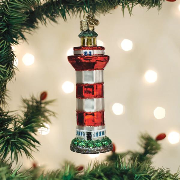 Hilton Head Lighthouse Ornament Old World Christmas 4.75 X 1.75 X 1.75 / 20127 Hilton Head Lighthouse Ornament Bonjour Fete - Party Supplies
