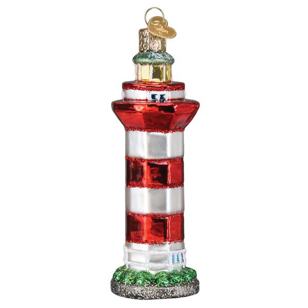 Hilton Head Lighthouse Ornament Old World Christmas 4.75 X 1.75 X 1.75 / 20127 Hilton Head Lighthouse Ornament Bonjour Fete - Party Supplies