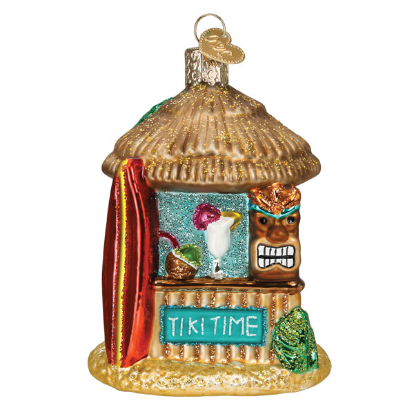 Tiki Hut Ornament Old World Christmas 3.5 X 2.75 X 2.75 / 20131 Tiki Hut Ornament Bonjour Fete - Party Supplies