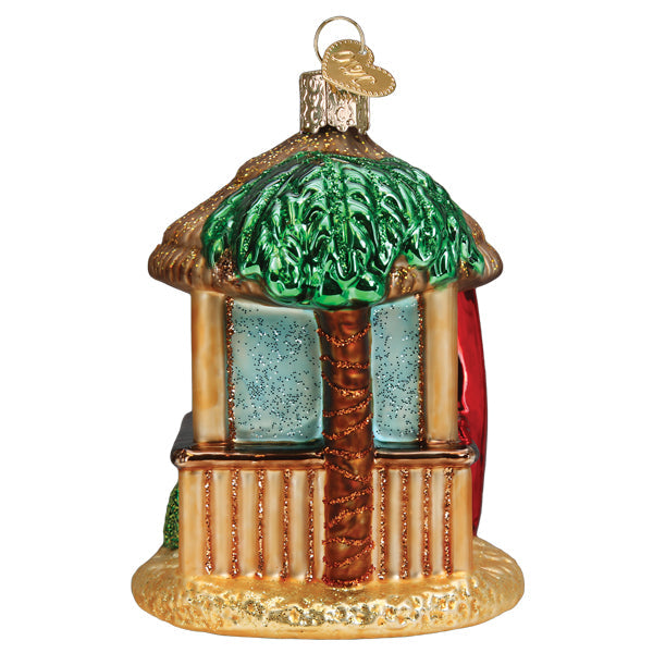 Tiki Hut Ornament Old World Christmas 3.5 X 2.75 X 2.75 / 20131 Tiki Hut Ornament Bonjour Fete - Party Supplies