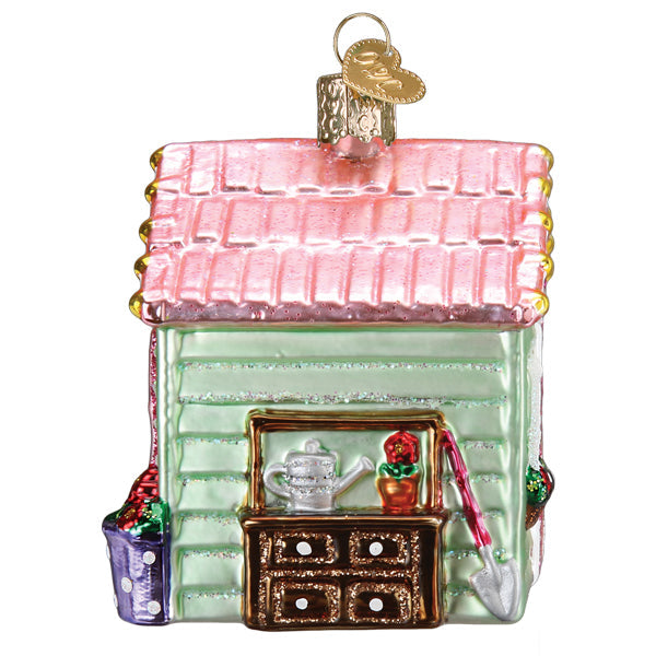 She Shed Ornament Old World Christmas 3.25 X 3.25 X 2.75 / 20139 She Shed Ornament Bonjour Fete - Party Supplies
