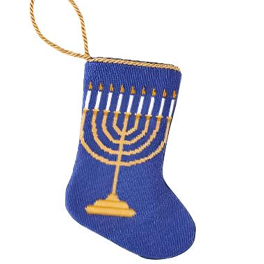 LIGHT THE MENORAH BAUBLE STOCKING Bauble Stockings Bauble Stockings Bonjour Fete - Party Supplies