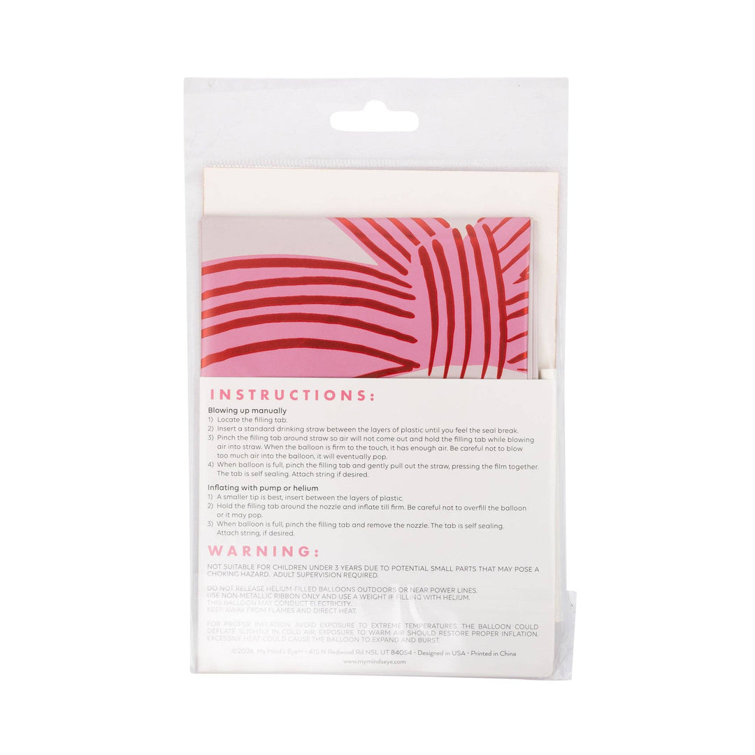 VAL1217 - Bow Heart Mylar Balloon My Mind’s Eye VAL1217 - Bow Heart Mylar Balloon Bonjour Fete - Party Supplies