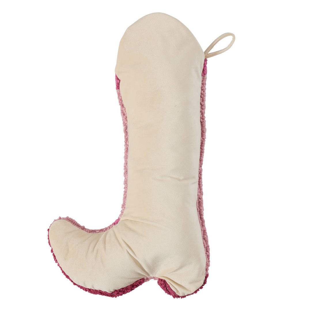 Pink Cowboy Boot Hook Stocking Peking Handicraft Pink Cowboy Boot Hook Stocking Bonjour Fete - Party Supplies