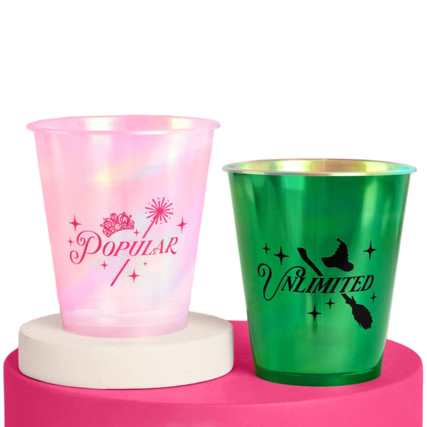 Emerald City Cups - 16 plastic cups,Emerald City Cupcake Set - 24 sets of liners + toppers, wizard, witch, pink, green xo, Fetti Emerald City Cups - 16 plastic cups,Emerald City Cupcake Set - 24 sets of liners + toppers, wizard, witch, pink, green Bonjour Fete - Party Supplies