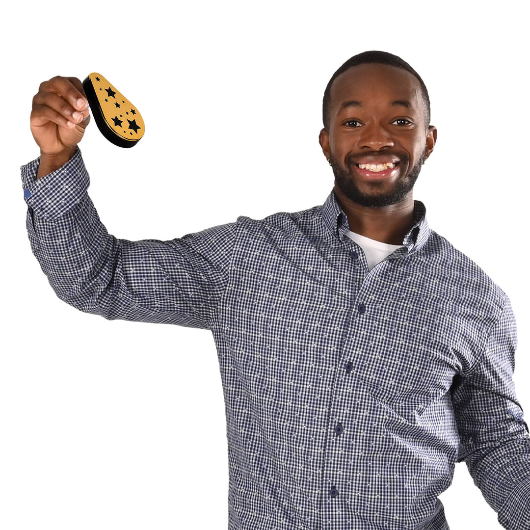 Plastic Metallic Black and Gold Noisemakers Beistle Plastic Metallic Black and Gold Noisemakers Bonjour Fete - Party Supplies