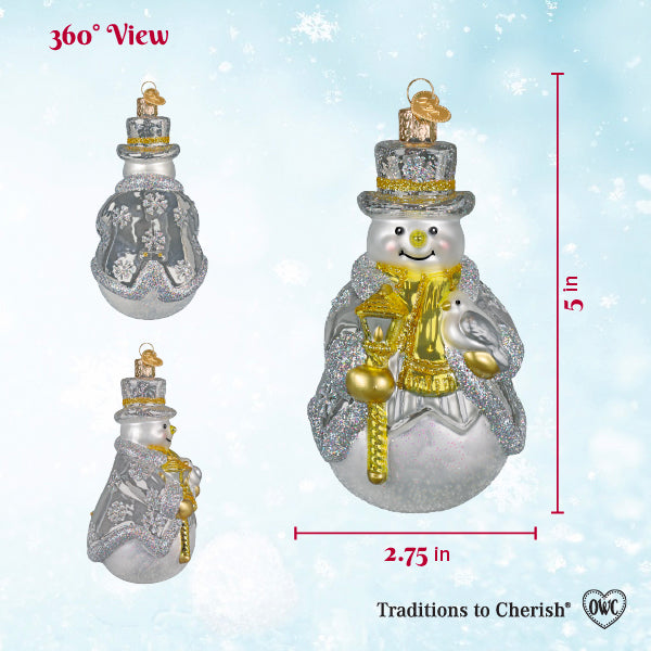 Sterling snowman 360 view sizing chart marked 5 inches tall and 2.75 inches wide