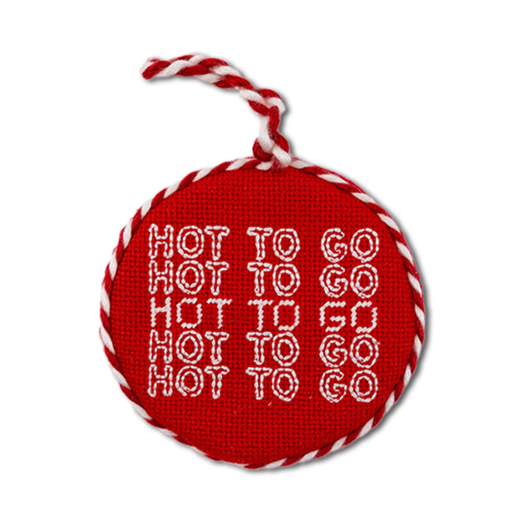 Needlepoint Ornament - Hot To Go Furbish Studio Ornaments Needlepoint Ornament - Hot To Go Bonjour Fete - Party Supplies