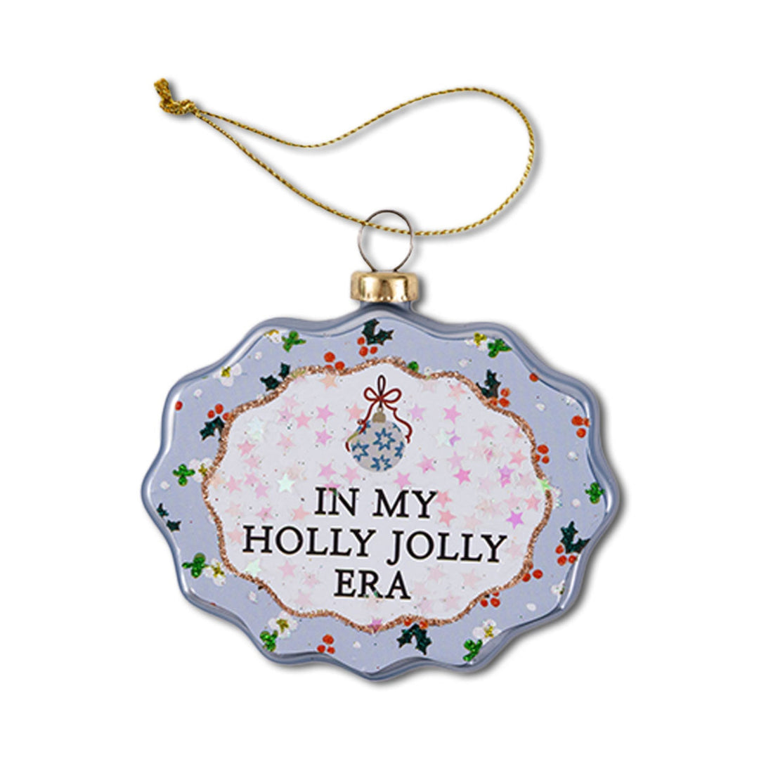 Scallop Ornament - Holly Jolly Era Furbish Studio Ornaments Scallop Ornament - Holly Jolly Era Bonjour Fete - Party Supplies