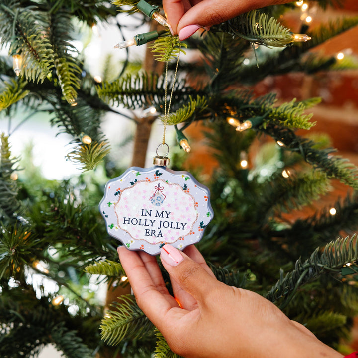 Scallop Ornament - Holly Jolly Era Furbish Studio Ornaments Scallop Ornament - Holly Jolly Era Bonjour Fete - Party Supplies