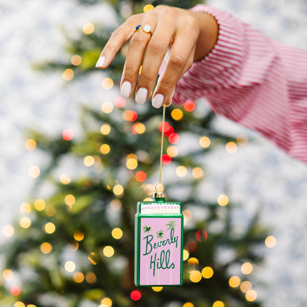 Matchbook Ornament - Beverly Hills Furbish Studio Ornaments Matchbook Ornament - Beverly Hills Bonjour Fete - Party Supplies