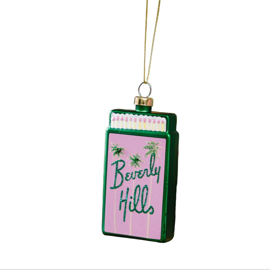 Matchbook Ornament - Beverly Hills Furbish Studio Ornaments Matchbook Ornament - Beverly Hills Bonjour Fete - Party Supplies