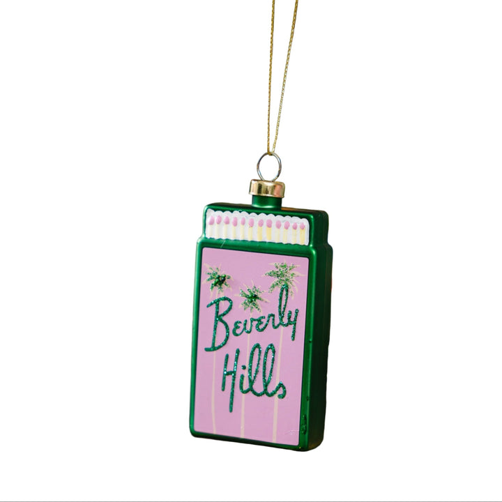 Matchbook Ornament - Beverly Hills Furbish Studio Ornaments Matchbook Ornament - Beverly Hills Bonjour Fete - Party Supplies