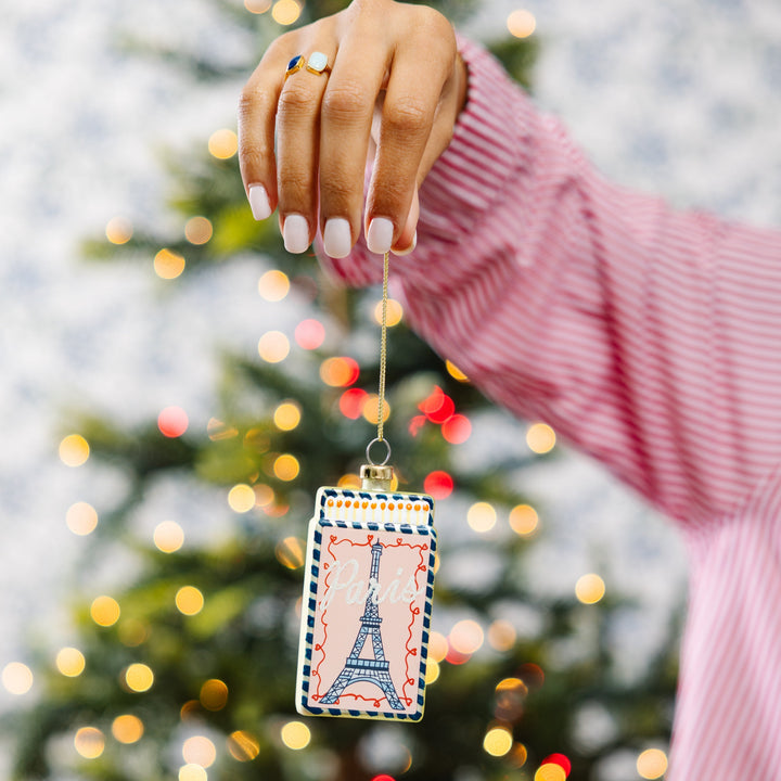 Matchbook Ornament - Paris Furbish Studio Ornaments Matchbook Ornament - Paris Bonjour Fete - Party Supplies
