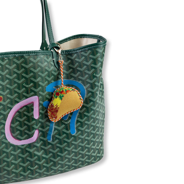 Stitched taco bag charm by Furbish Studio