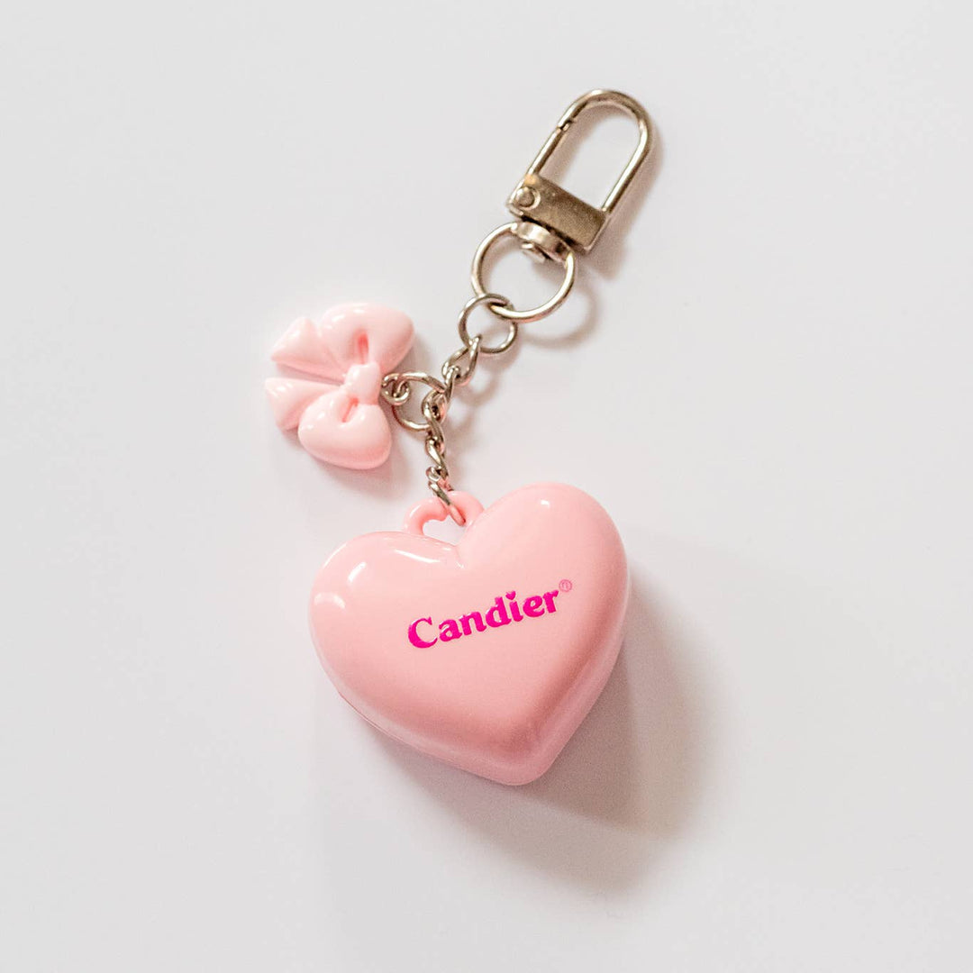 CHERRY & BOW LIP BALM HEART KEYCHAIN / BAG CHARM: Pink Bow Candier CHERRY & BOW LIP BALM HEART KEYCHAIN / BAG CHARM: Pink Bow Bonjour Fete - Party Supplies