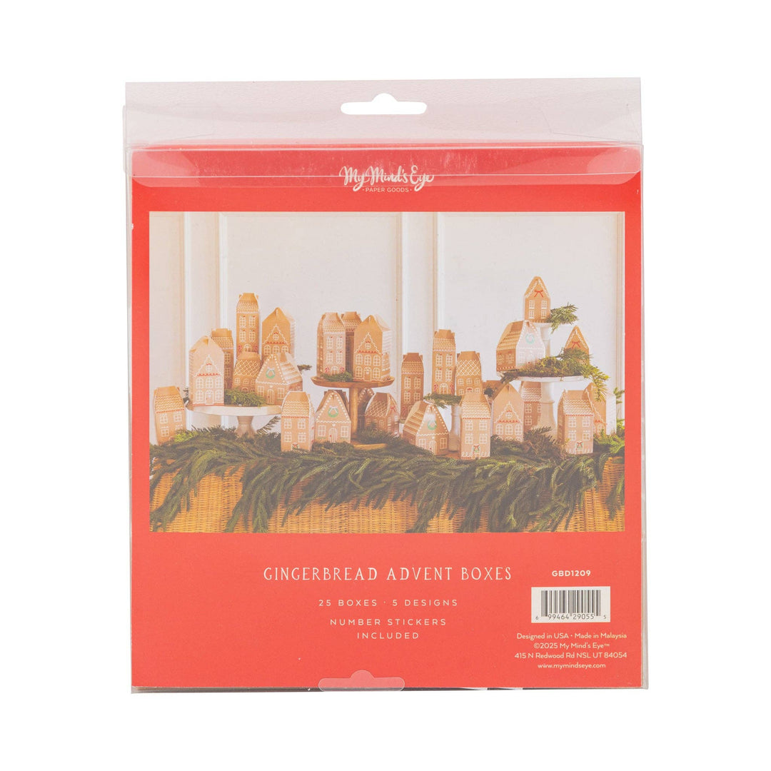 GBD1209 -  Gingerbread House Advent Boxes My Mind’s Eye GBD1209 -  Gingerbread House Advent Boxes Bonjour Fete - Party Supplies