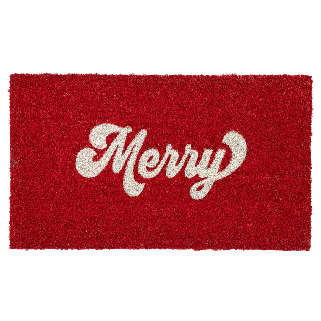 Shiraleah "Merry" Doormat, Red Shiraleah Retail Doormats Shiraleah "Merry" Doormat, Red Bonjour Fete - Party Supplies