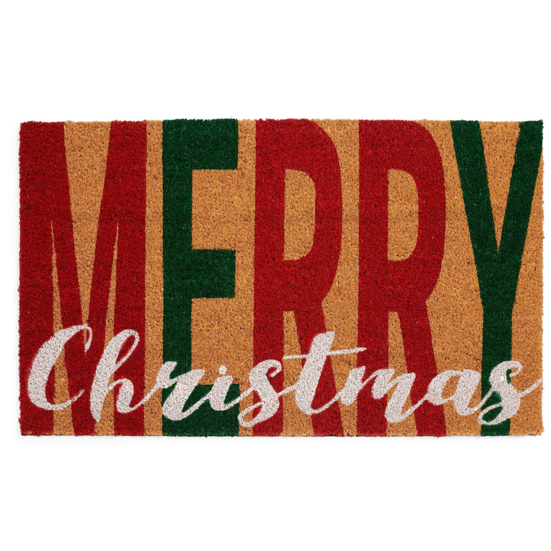 Shiraleah "Merry Christmas" Doormat, Multi Shiraleah Retail Doormats Shiraleah "Merry Christmas" Doormat, Multi Bonjour Fete - Party Supplies