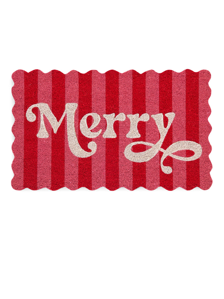 Shiraleah "Merry" Scalloped Doormat, Multi